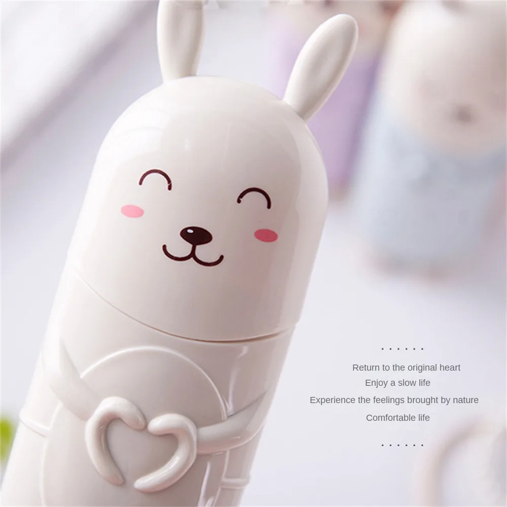 Nordic Cute Rabbit Portable Tooth Brush Container Travel Organizer Toothbrush Toothpaste Holder Storage Box Plastic Toothbrush Holder Toothbrush Storage Box