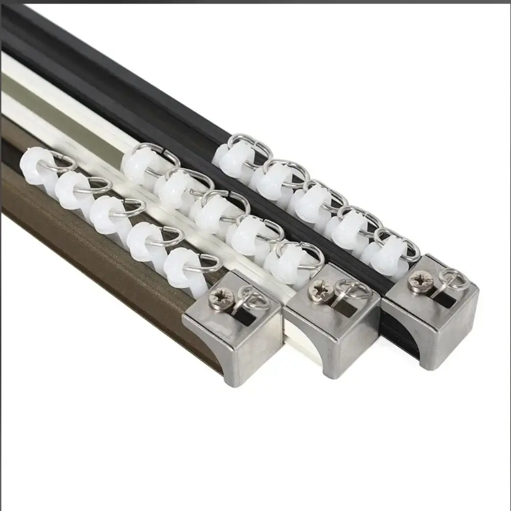 Curtain Track Roller Ceiling Pulley Gliders Silent Hooks Curtains Metal Wheels Rail Rollers Mount Sliding Pulleys Rails