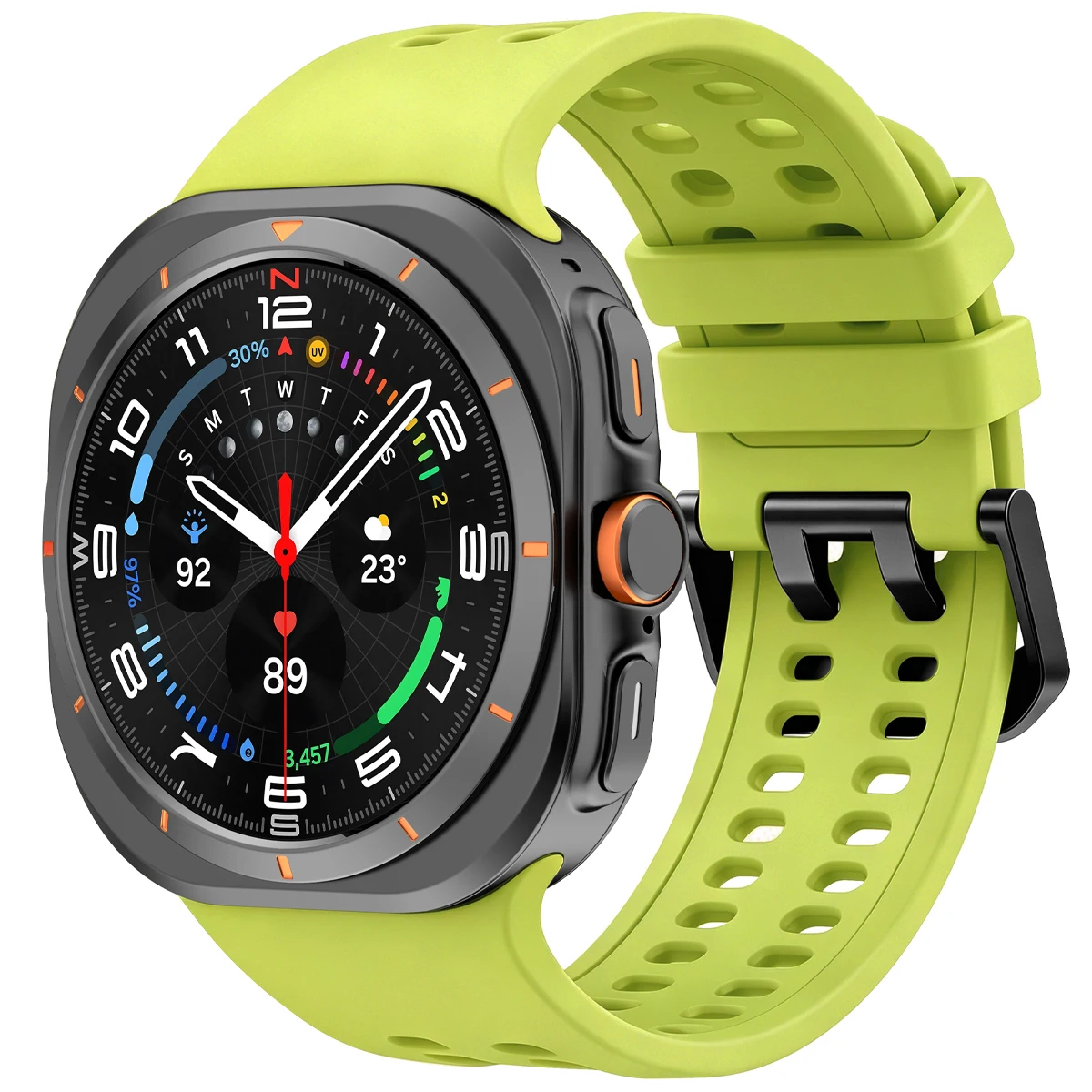 Enhanced Silicone Sport Strap for Smartwatches - Ultra-Comfort Wristband, 47mm, Official Design