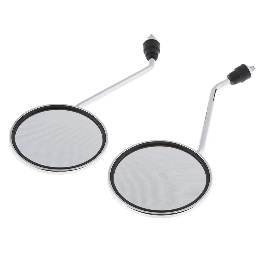 

1 pair of chrome-plated round rearview mirrors for 8mm scooters
