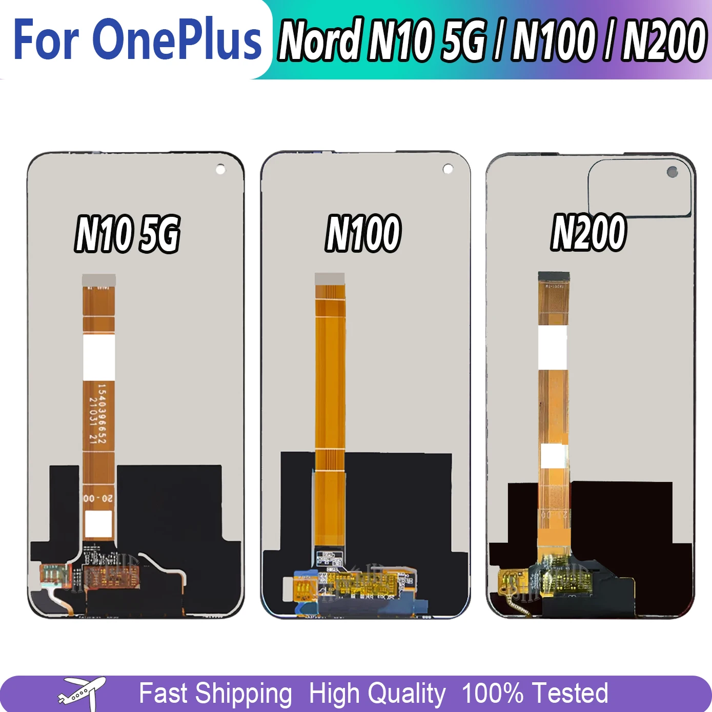 

Оригинальный ЖК-дисплей 6,49 дюйма для OnePlus Nord N10 5G, ЖК-дисплей для One Plus Nord N100 1 + N200, сенсорный экран, сменная панель, дигитайзер