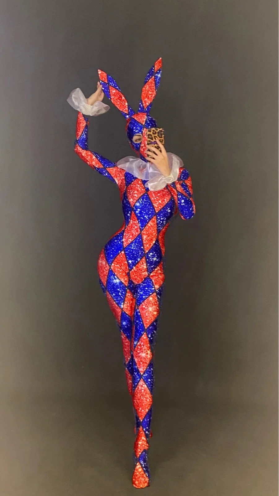 Combinaison Lapine Sexy Femme – Tenue de Danse avec Col – photo 11