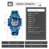 SKMEI 1547 Colorful LED+EL Lights relogio infantil Children's Sport Kids Watches Young And Energetic Dial Design 50M Waterproof 6