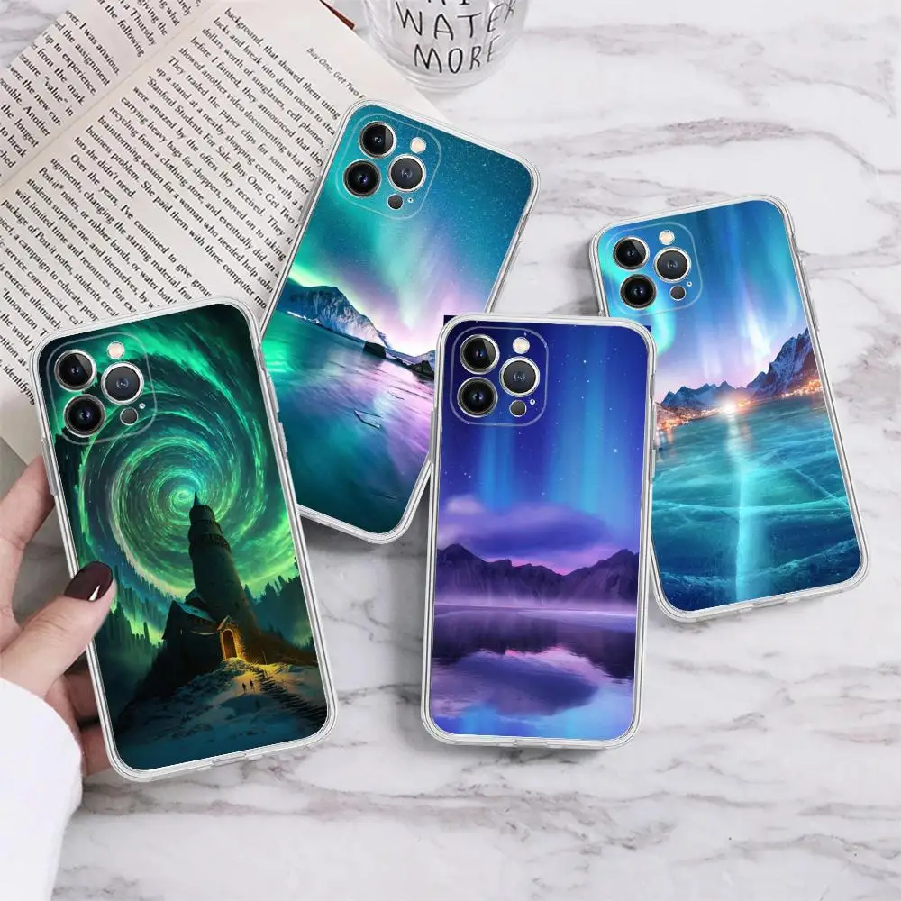 Custodia Per Telefono Arctic Polar Lights Per Iphone 15 14 13 12 Mini 11 Pro Xs Max X Xr Se 6 7 8 Plus Custodia Morbida In Silicone