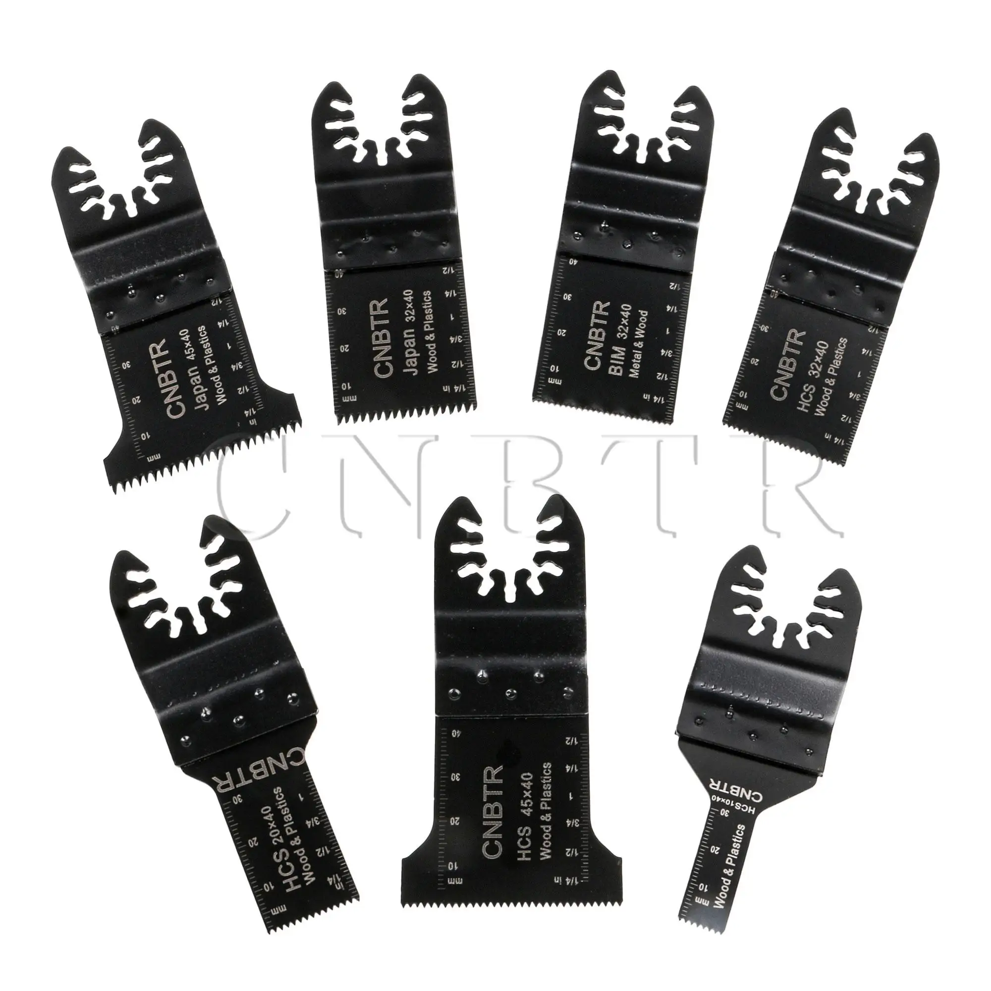 

CNBTR 7 Pcs Quick Release DIY Oscillating Tool Parts High Carbon Steel for Wood