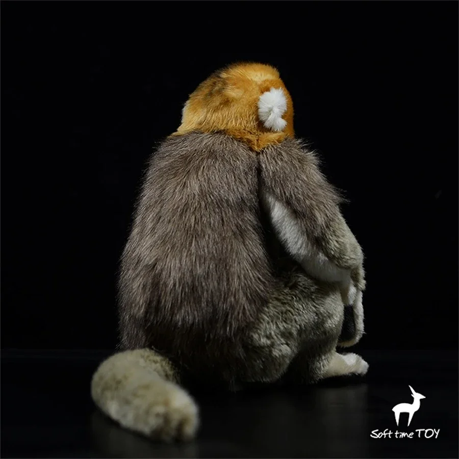 Golden Monkey High Fidelity Anime Cute Plushie Snub-nosed Monkey Plush Toys Lifelike Animals Simulation Stuffed Doll Kawai Gifts 3