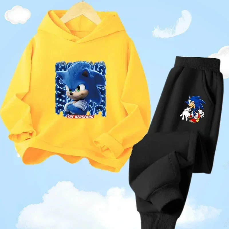 thumbnail image 1 of Ropa de bebé, ropa de abrigo para niño de 2 a 12 años, conjunto de sudadera con capucha, sudadera Sonic 2024 de primavera para niños, ropa para niña, madre e hijo, 1 of 5