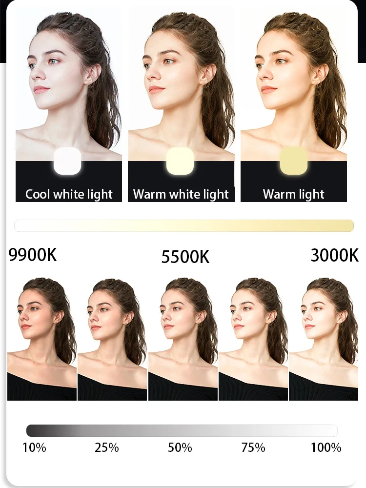 카메라 캠코더용 미니 LED 필 라이트 콜드 슈, 브이로그 이동식 백 클립 온 휴대폰 사진 라이트, 2 색 조명