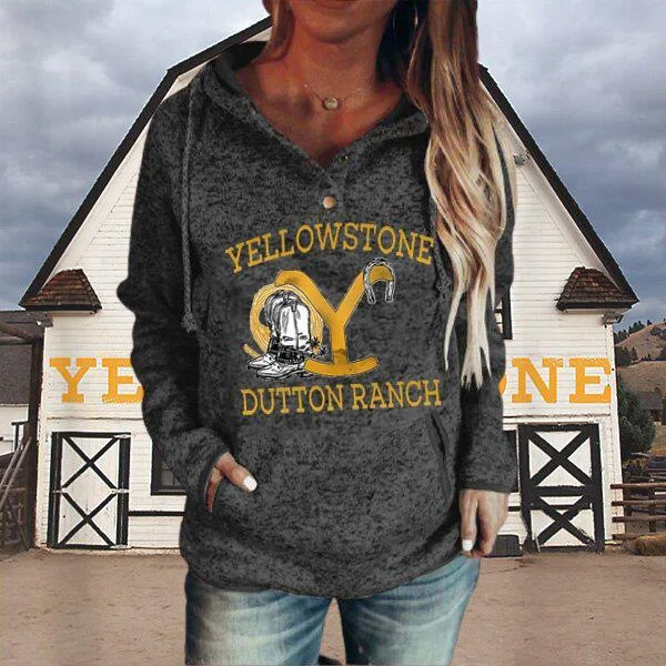 Movie Yellowstone Dutton Ranch Hoodie Women Fashion Casual Harajuku Hoodies Kid Hip Hop Movie Dutton Ranch Coat Women Tops sweatshirts