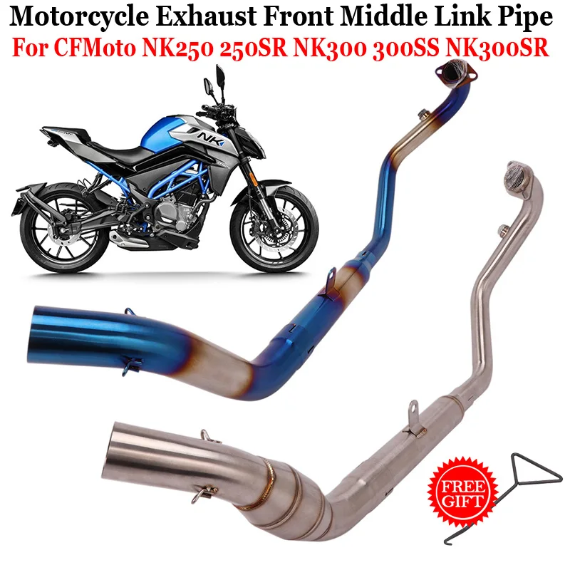 

Slip on For CFMoto NK250 250SR 300NK NK300 300SS NK 250 300 Motorcycle Exhaust System Escape Moto Modify Front Link Pipe Muffler