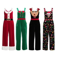 Women’s Christmas Jumpsuit Overalls Casual Sleeveless 3D Print Baggy Romper Pants Holiday Party Costume Female Wide Leg Trousers - Image 6