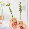 Elegant Wooden Refrigerator Magnet Vases Tube Flower Vases Simple and Modern Styles Vases For Kitchen and Home Decoration 5