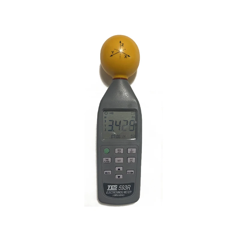 100% Original New TES-593 EMF Meter Triaxial Data Logger The Electromagnetic Radiation Detector + ping radiation detector,emf meter tester