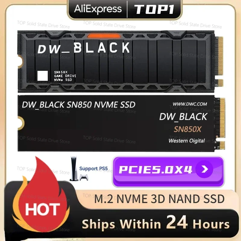 New 4TB SN850X NVMe Internal Gaming SSD Solid State Drive with Heatsink Work with Playstation Gen4 PCIe M.2 2280 for PC Mac ps5