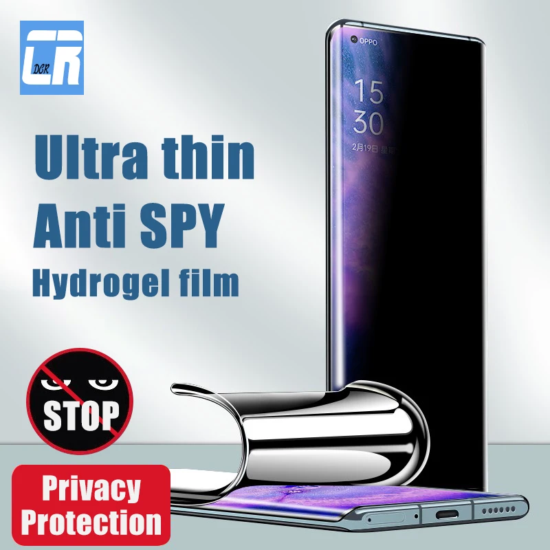 

Full Curved Anti Spy Hydrogel Film for Oppo Find X6 X5 X3 X2 Pro Privacy Screen Protector for Oppo Find X3 X2 Neo Lite Soft Film