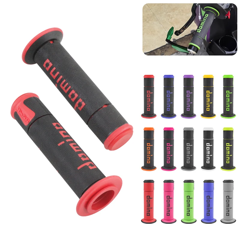 Motorcycle Handle Grips 7/8 22 24mm For KTM YAMAHA Universal Pit Bike Motocross Motorbike Rubber GEL Domino Grip 15 Colors