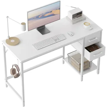 White Desk with Drawers 1