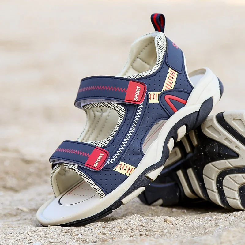 Summer Boys Sandals Kid Sandals Children Shoes Cut-outs Rubber School Shoes Breathable Open Toe Casual Boy Sandal 218