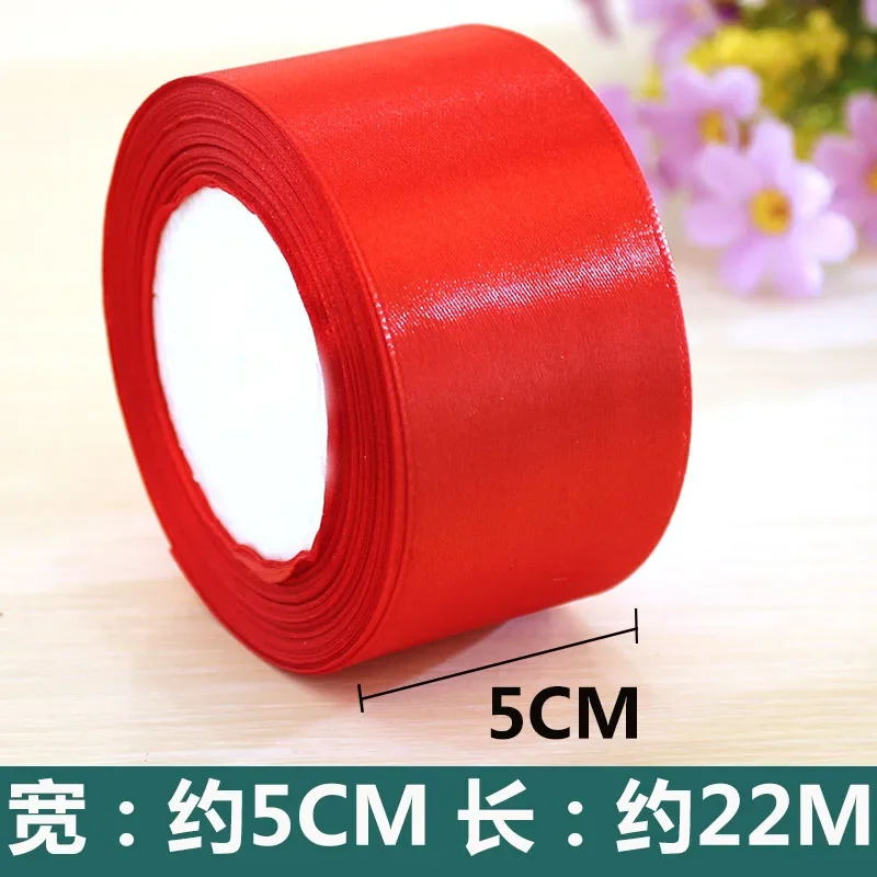 Satin Ribbons Ribbon Decoration Ribbon Supplies Satin Ribbon 5cm 25Yard/roll Pretty Silk Satin Ribbon 22M Wedding Party Decoration Invitation Card Gift Wrapping Scrapbooking Supplies Riband
