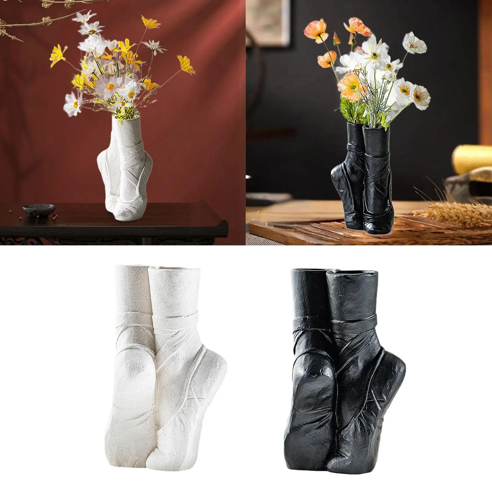 Porcelain Vase Gift Modern Flower Arrangement for Office Kitchen Bathroom