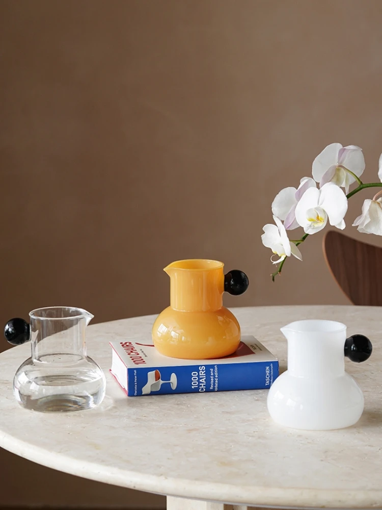 Glass Pitcher Coffee Pot Water Bottle Glass Kettle Milk Jug Water Jug Carafe Tea Heat Resistant Drinkware 680ml