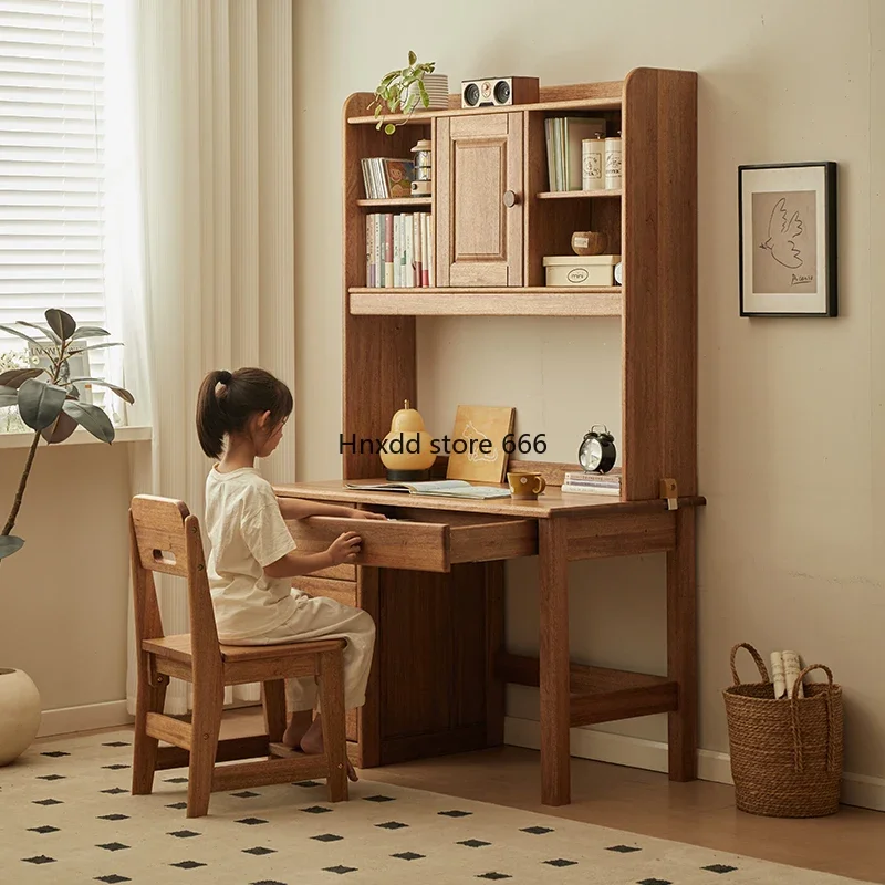 Solid wood children's study table Household sandalwood classic desk