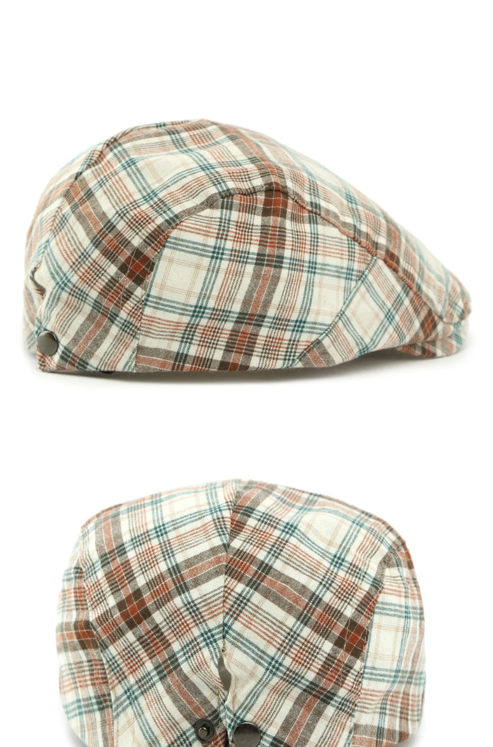 HT4851 Baskenmützen Neue Frühling-Sommer-Kappen für Herren und Damen Künstler-Malermütze Unisex Ivy Flat Cap Verstellbare Karierte Baskenmützen – Detail 12