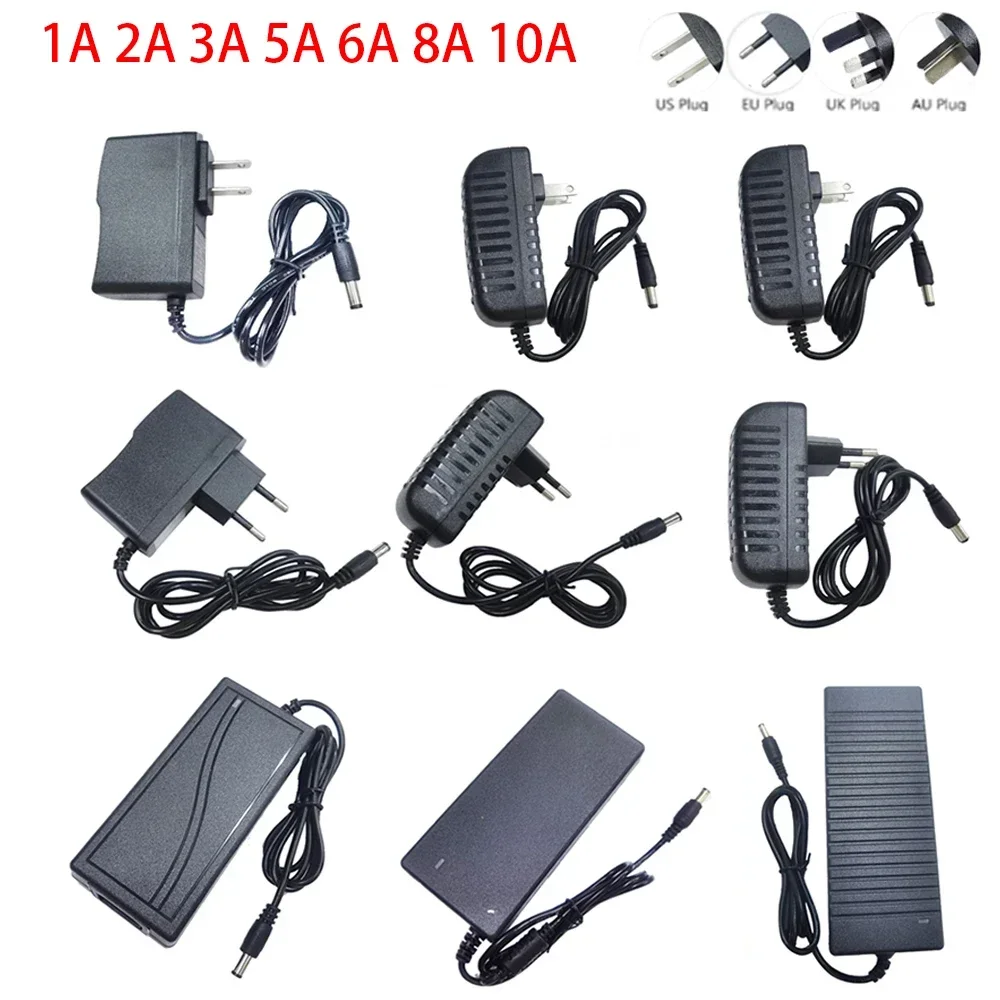 AC 100V-240V DC 12V 1A 2A 3A 5A 6A 8A 10A Power Supply Adapter 12 V Volt Lighting Transformer Converter For LED Strip Light CCTV