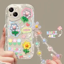 Elegant 3D Flower Chain Phone Case for Edge 50 Ultra 5G (S13882)