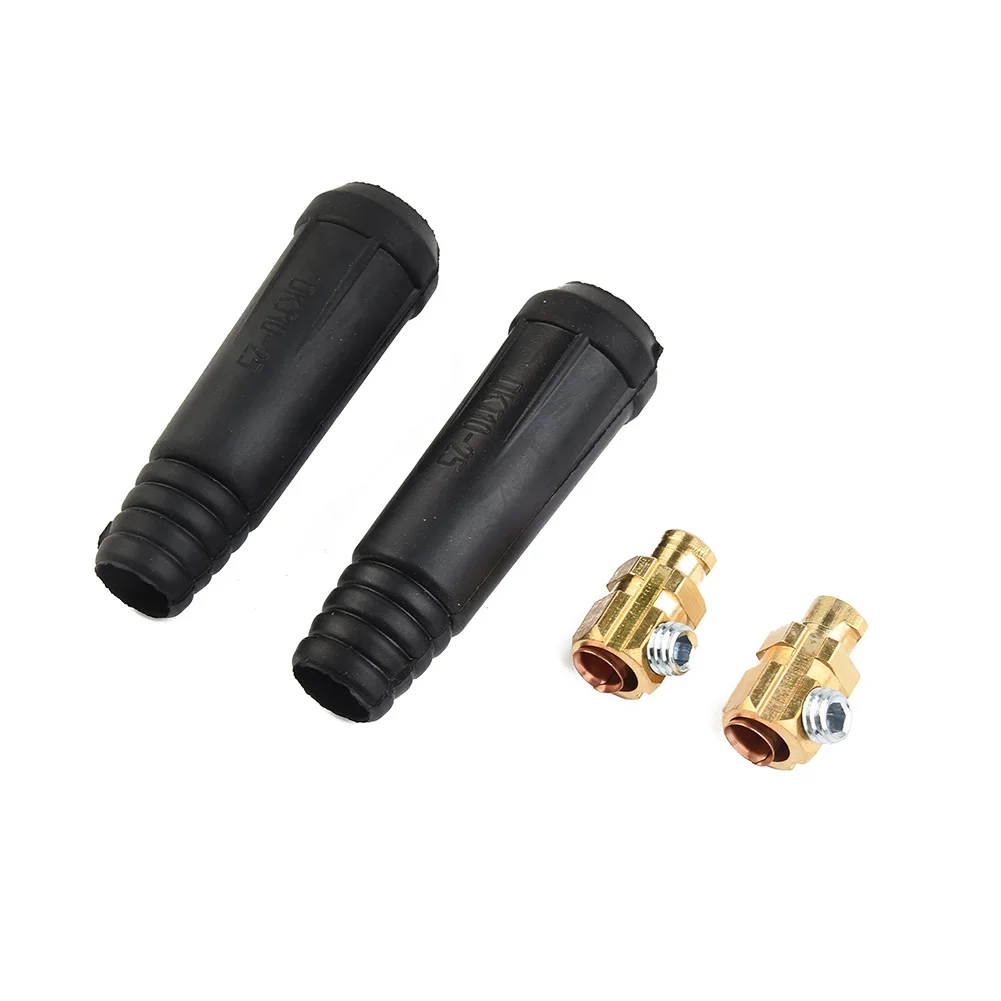 Accessories Durable Hot New Parts Useful Welding Cable connector 2pcs Adaptor Black DKJ10-25 Joint Pair Plasma