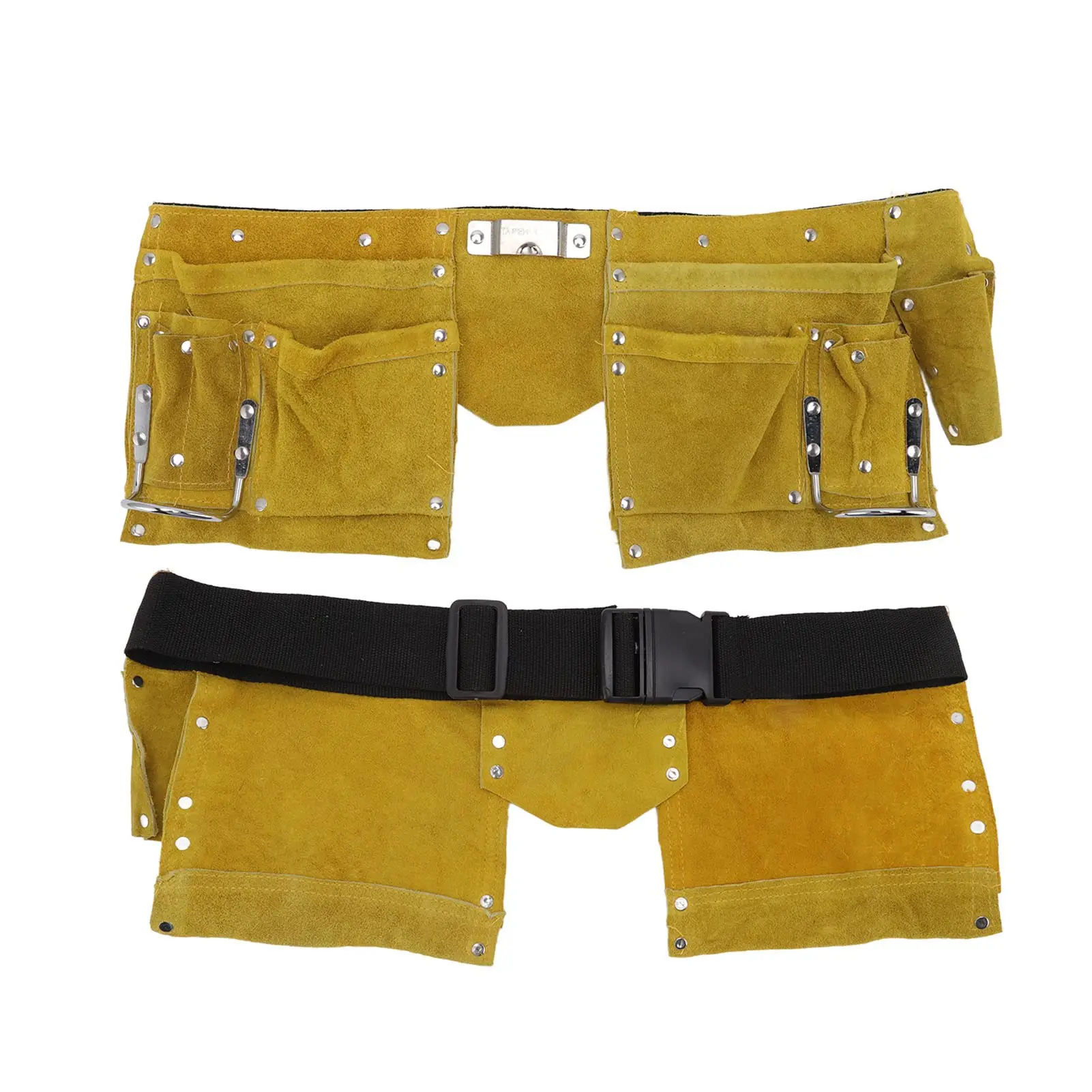 Cow Two-layer Leather Tool Double Pack Leather Tool Belt Exguisite Electrician BeltsWear-resistance Work Apron Garden Toolkit
