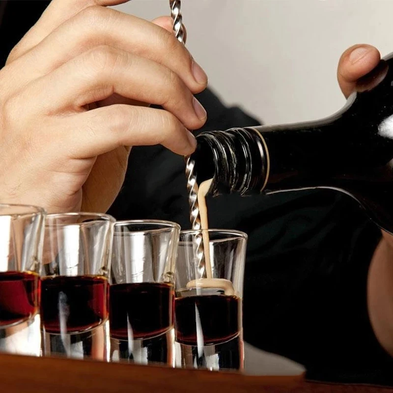 Description Picture 6 of item1/2PCS Stainless Steel Mixing Spoon Long Handle Stirring Spoon Drink Stirrers Cocktail Spoons Spiral Pattern Bar Cocktail Shaker