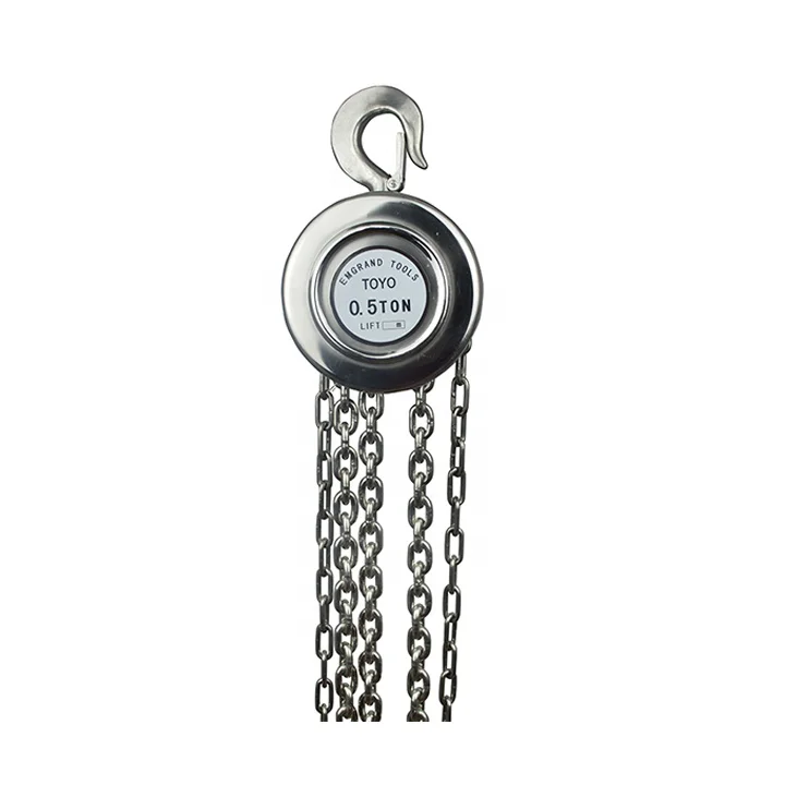 

Full Stainless Steel Manual Pully Block Chain Hoist 1ton 3m Stainless Steel Manual Chain Block Hoist