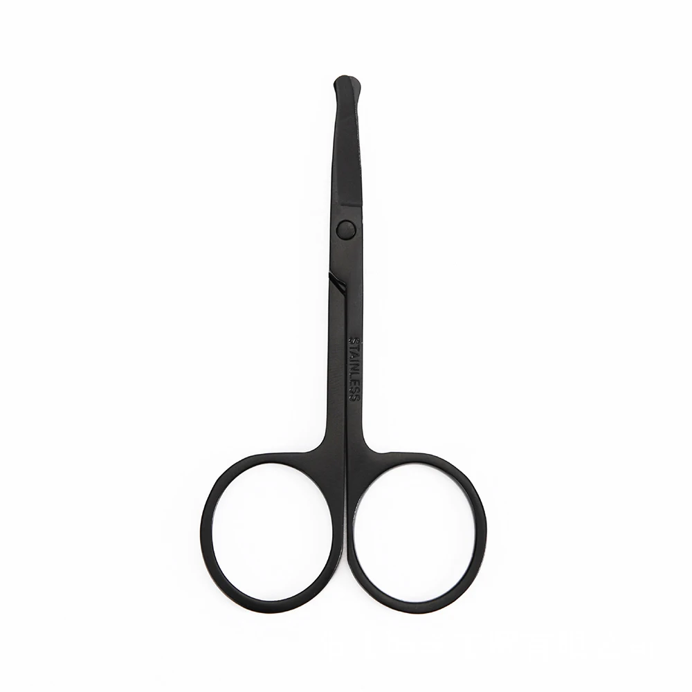 100% nuevo 1 unidad de acero inoxidable Mini portátil curvado bigote nariz oreja removedor de pelo tijera recortadora tijeras pe 4