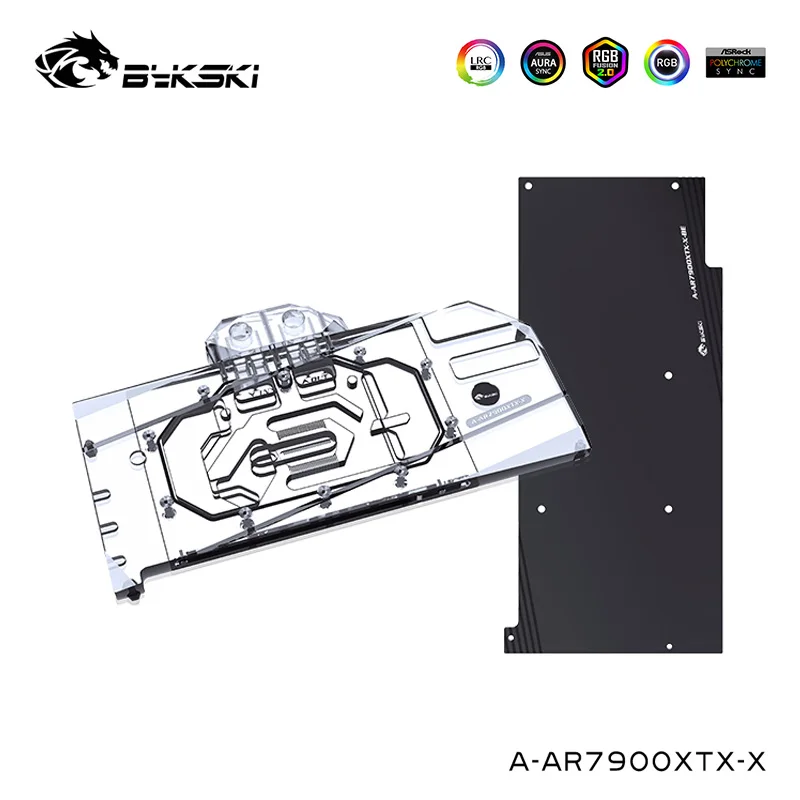 Bykski Water Block Serve Per Dispositivo Di Raffreddamento Della Scheda Grafica Asrock Radeon Rx 7900Xtx Taichi, Con Piastra Posteriore, A-Ar7900Xtx-X