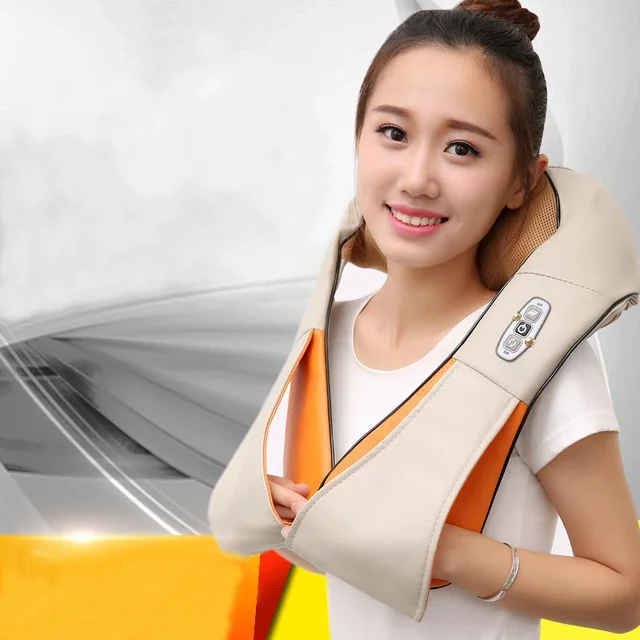 U Shape Pillow Massage Car/Home Use Neck and Back Massage Shoulder Infrared Heated Shawl Electrical Shiatsu Body Massager 2