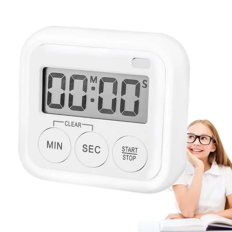 

Cooking Alarm Clock Kitchen Timer Sleep Stopwatch Clock House LED Display Loud Alarm Minute Second Count Up Countdown Countup