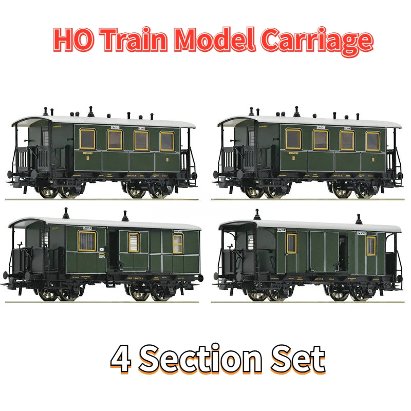 

HO 1/87 Train Model ROCO 74187 Bavarian First-generation Passenger Car Compartment Four-section Set Train Model Toys