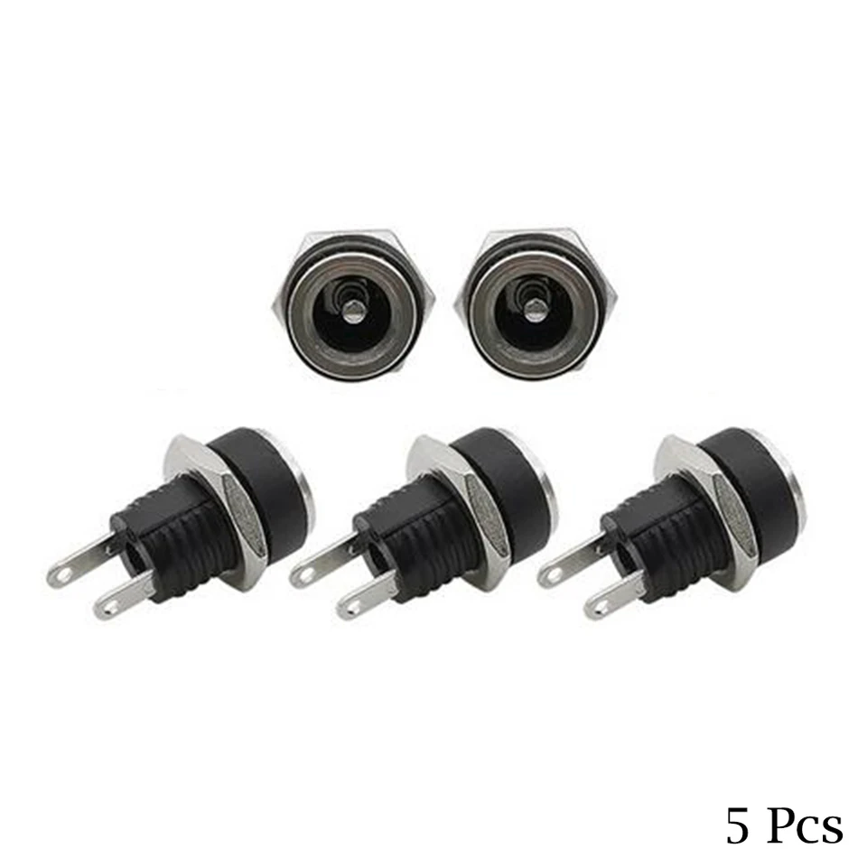 Lot De Connecteurs DC Jack 12V - 5 Pièces Mâle + 5 Femelles, Pour Câbles D'alimentation, Neuf