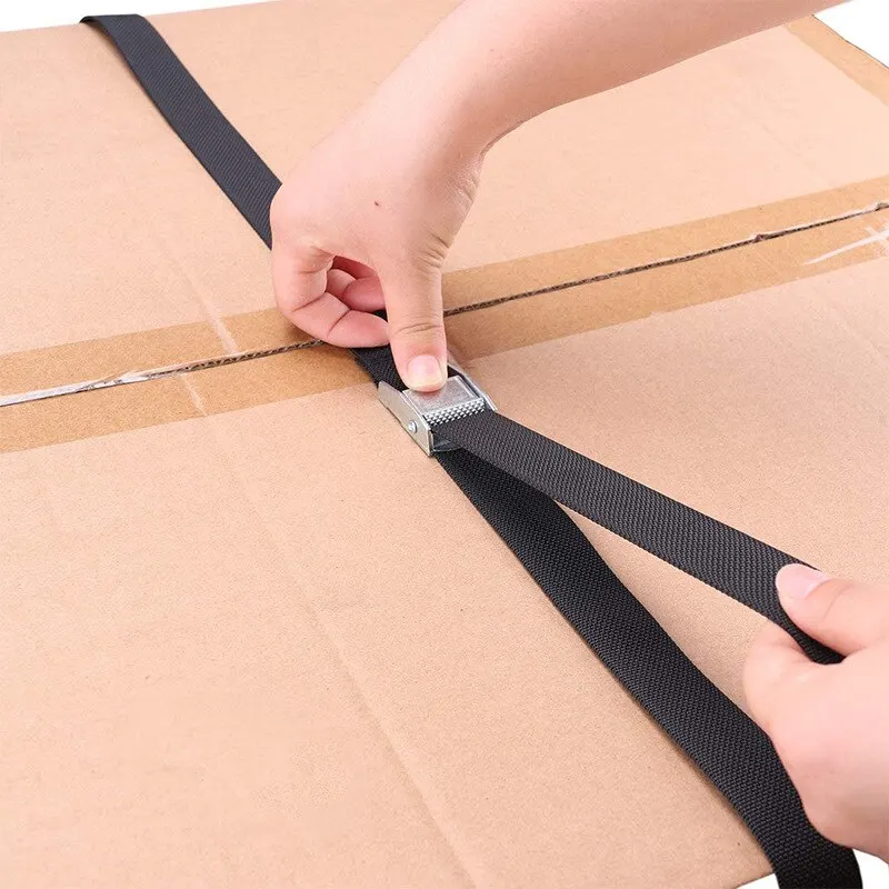 Cargo Straps 25MM*2M Zinc Alloy Pressure Buckle Pallet Cargo Straps Luggage Fixed Car Fixed Tightener Tensioner Straps
