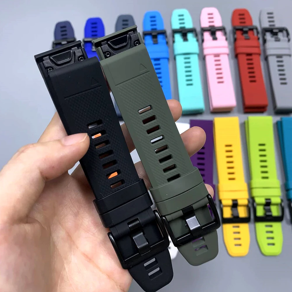 Official QuickFit Silicone Strap - Universal 26mm/22mm Adjustable Band, Unisex Replacement Bracelet