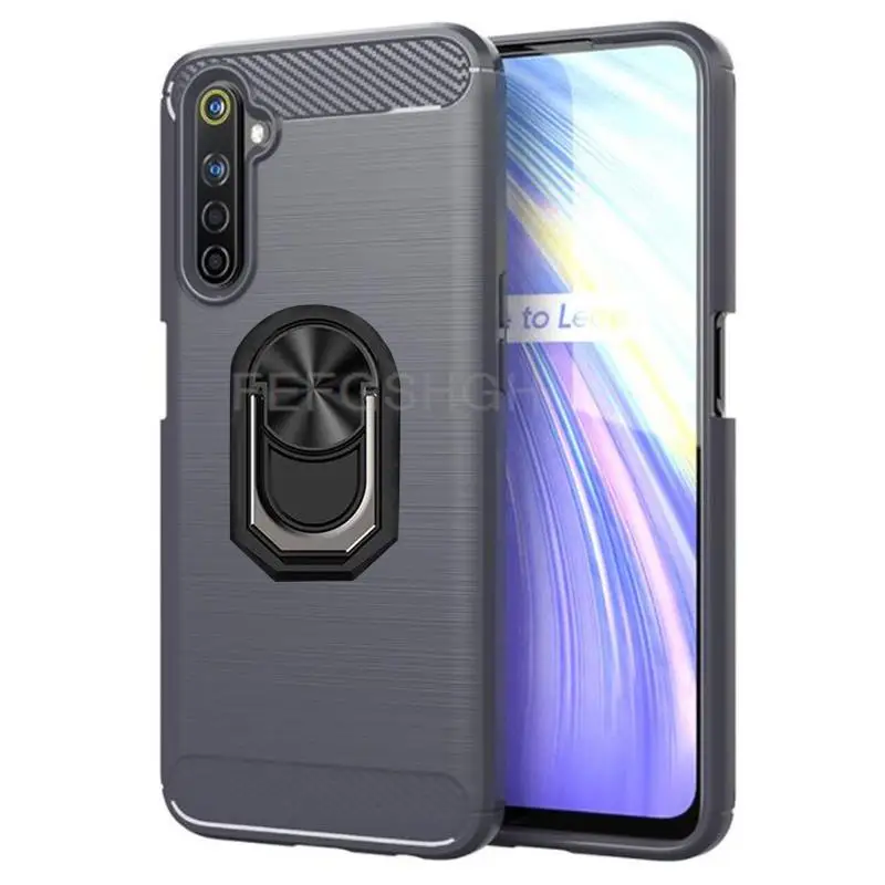 Capa For OPPO Realme Brushed Carbon Fiber Soft Silicone Case For