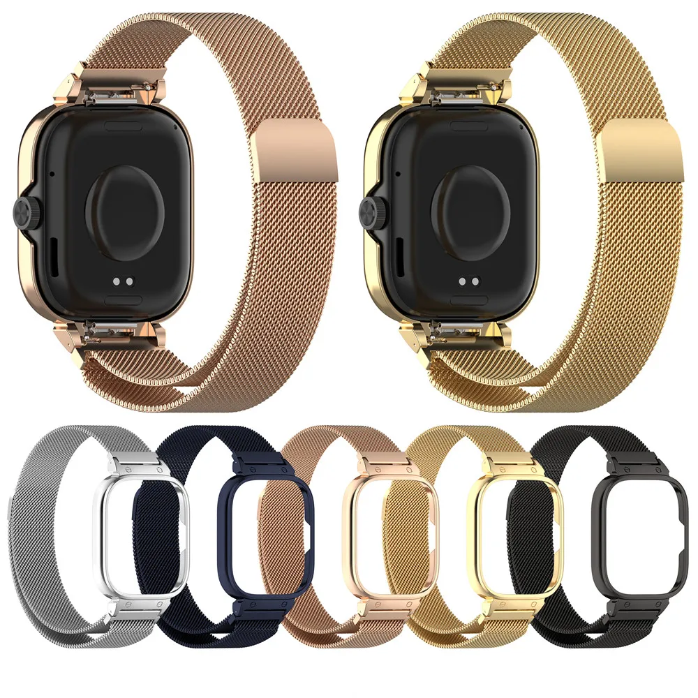 

Stainless Steel Watchband For CMF Watch Pro D395 Strap with Frame Watch Magnetic Buckle Replacement