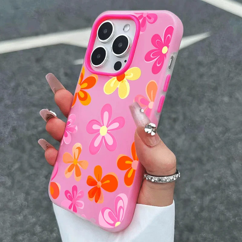 Vibrant Floral Back Cover 2-in-1 Phone Case
