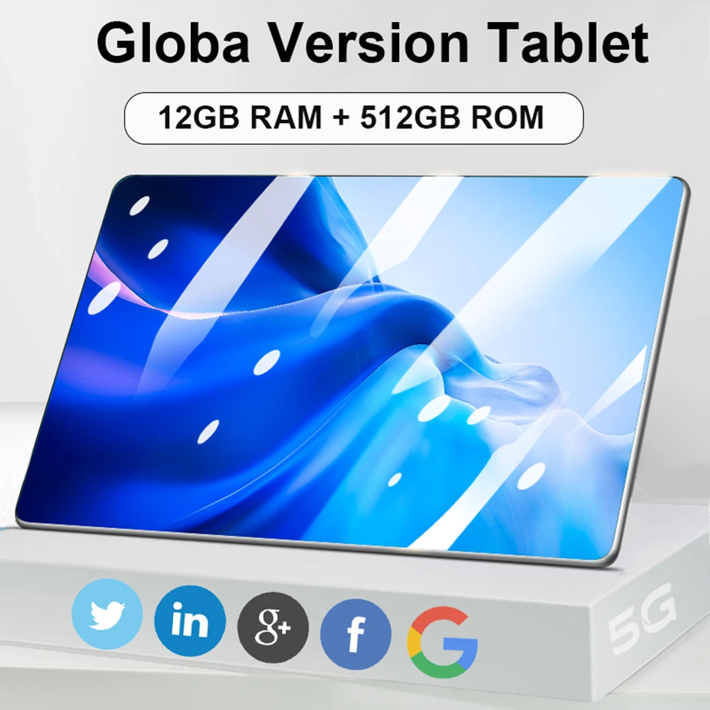 Pad Pro Tablet Android 10 Inch Tablete 12GB+512GB Game Tablette 10 Core Dual Sim Calling Tablete GPS Cheap Tablets Android 10.0 best tablet with keyboard