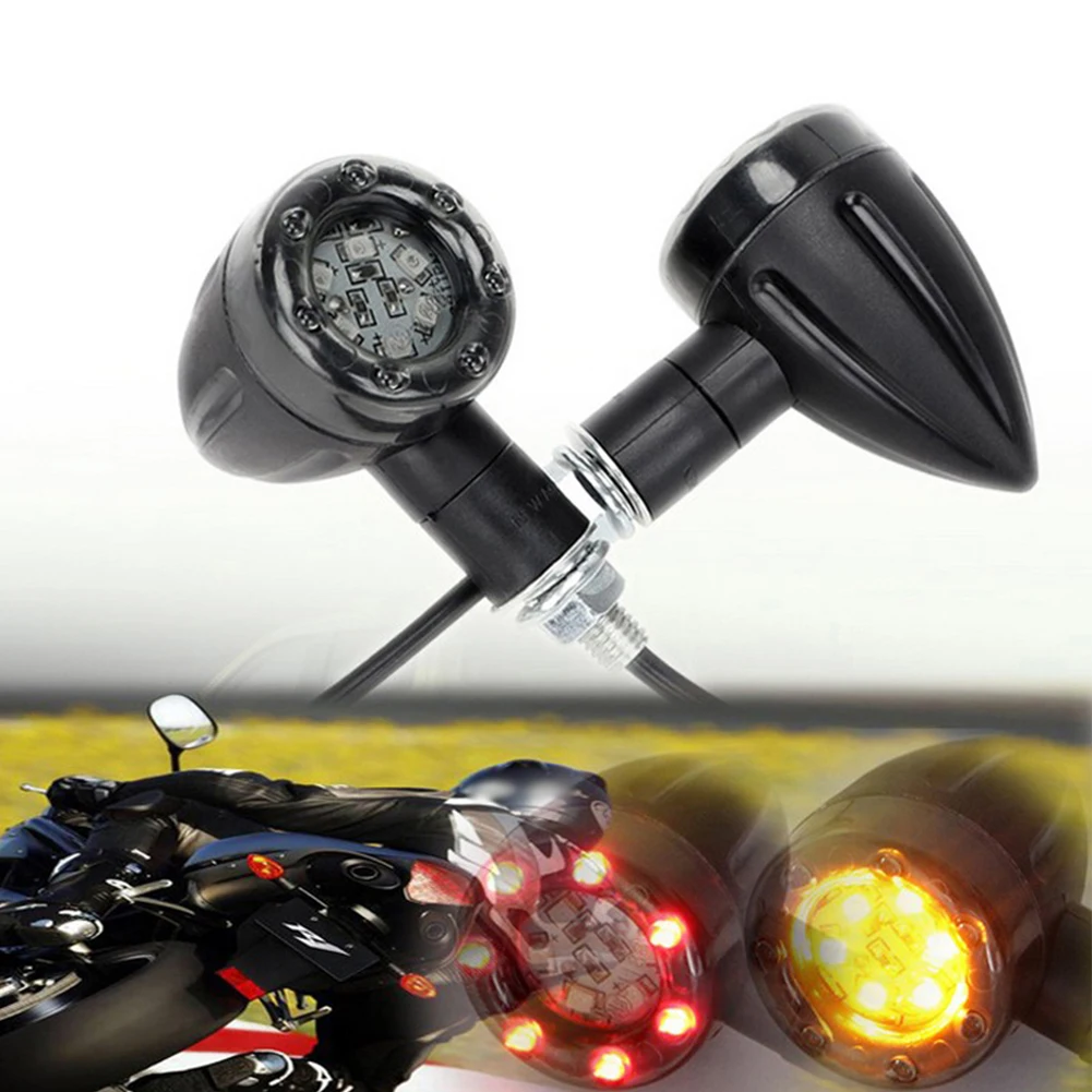 

2pcs Universal Motorcycle LED Turn Signal Indicator Light Amber Lamp Indicator Blinker Motor Bike Lamp