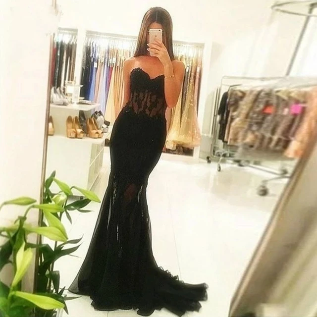 

ANGELSBRIDEP сексуальные платья с юбкой-годе для выпускного вечера платья для официальной вечеринки иллюзионные кружевные аппликации со шлейфом платья на молнии