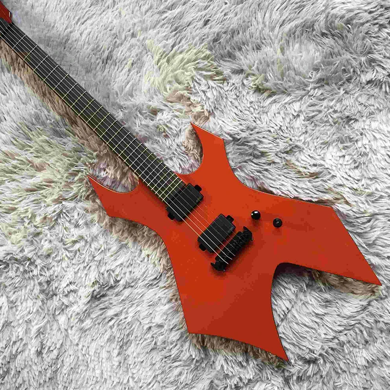 

Custom High Quality Electric Guitar 6 Strings Burning Fire Design Guitars Orange Color Custom Rosewood Fingerboard Mahogany Body