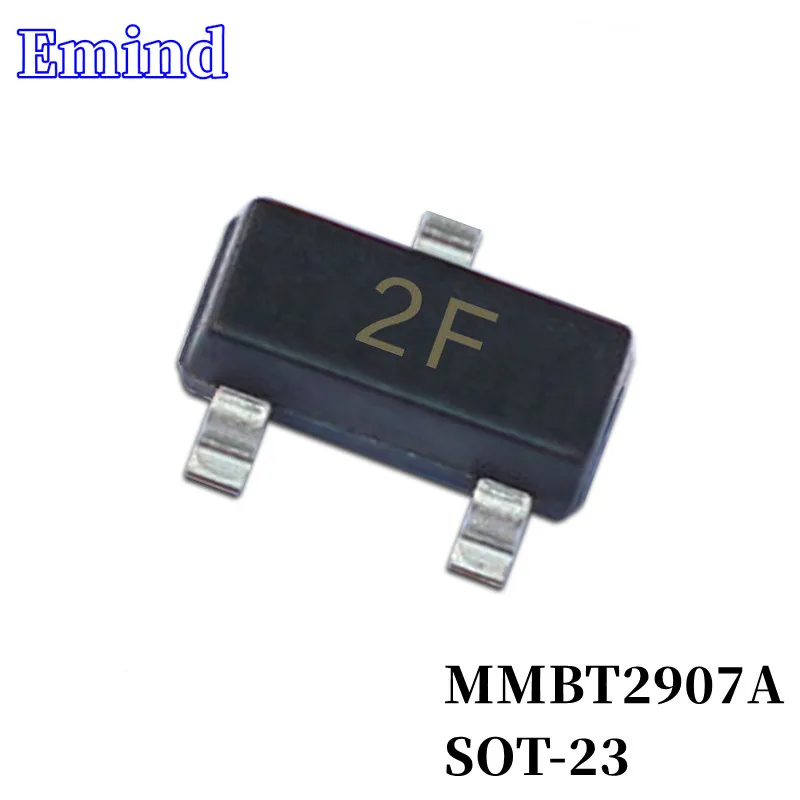 

100/200/300Pcs MMBT2907A SMD Transistor Footprint SOT-23 Silkscreen 2F Type PNP 40V/1200mA Bipolar Amplifier Transistor