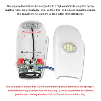 Custodia per 2 Batterie 18650, Power Bank Fai-da-Te, Ricarica e Scarica Bidirezionale, Scatola Portabatterie
